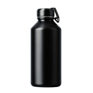 Sleek Black Stainless Steel Water Bottle