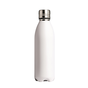 Glossy White Stainless Steel Water Bottle