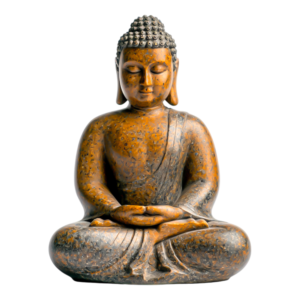 Serene Buddha Sculpture in Meditative Pose with Calm Expression