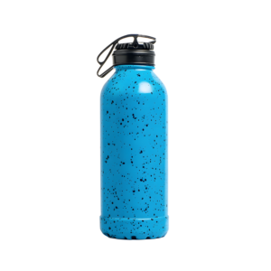 Stylish Blue Water Bottle with Speckled Design